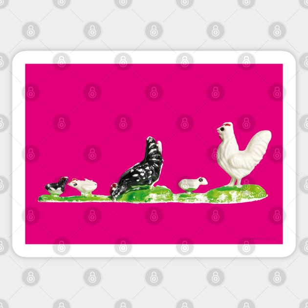 PLASTIC FANTASTIC: Chickens Sticker by Danny Germansen